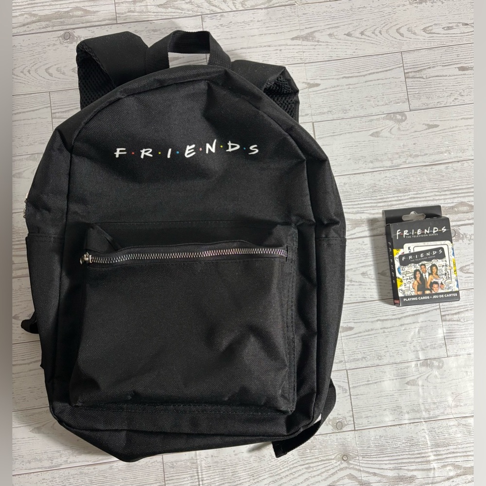FRIENDS Black Backpack and Playing Cards Set - Picture 2 of 16